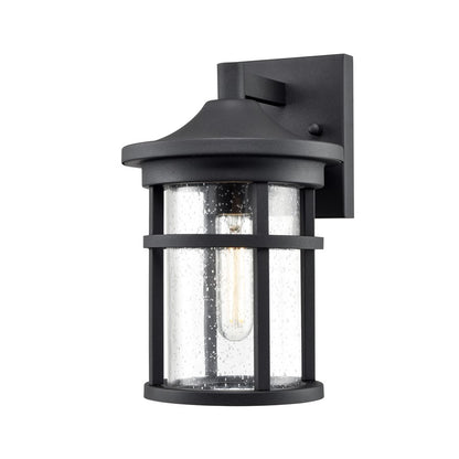 Millennium Lighting Namath 1Lt 11" Outdoor Wall Sconce, Black/Clear