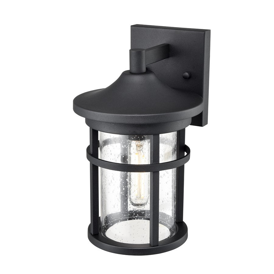 Millennium Lighting Namath 1Lt 11" Outdoor Wall Sconce, Black/Clear