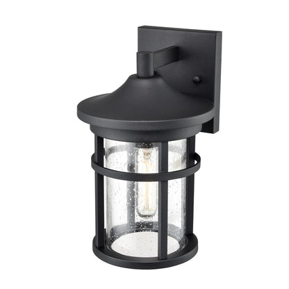 Millennium Lighting Namath 1Lt 11" Outdoor Wall Sconce, Black/Clear