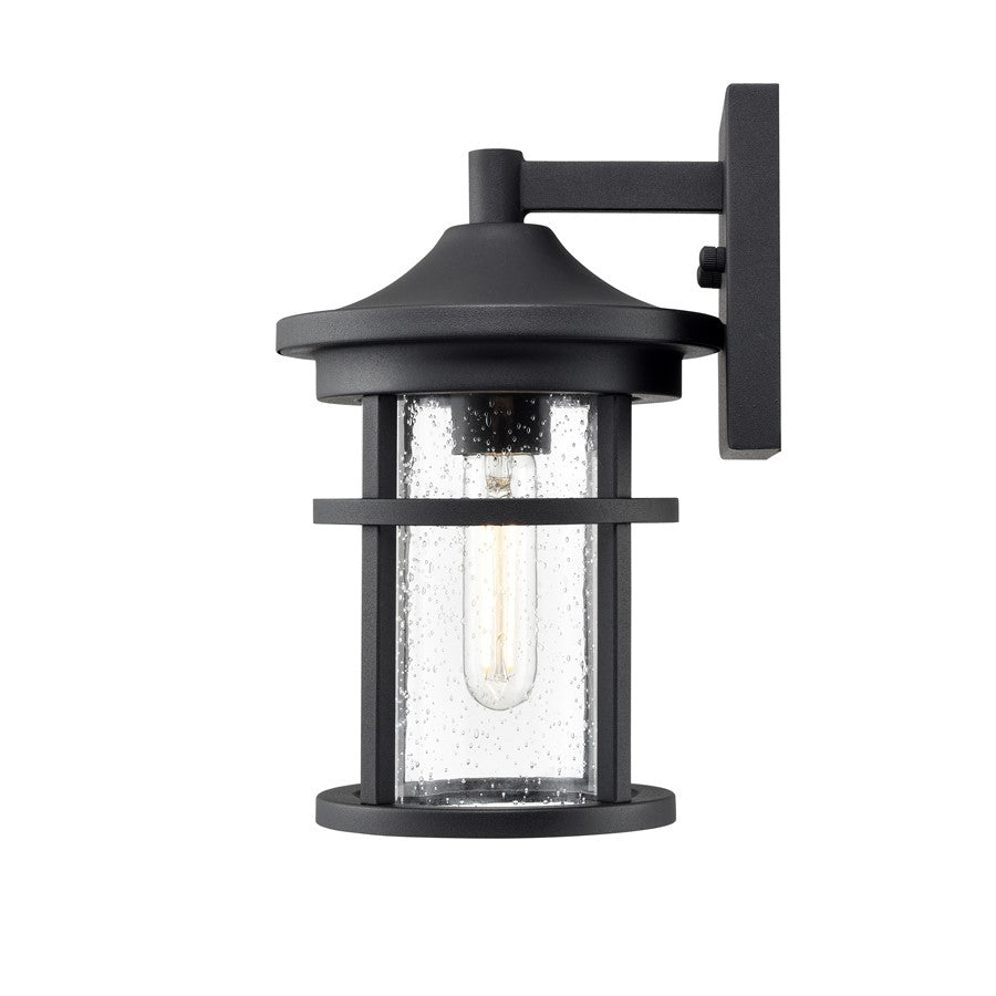 Millennium Lighting Namath 1Lt 11" Outdoor Wall Sconce, Black/Clear