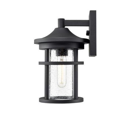 Millennium Lighting Namath 1Lt 11" Outdoor Wall Sconce, Black/Clear