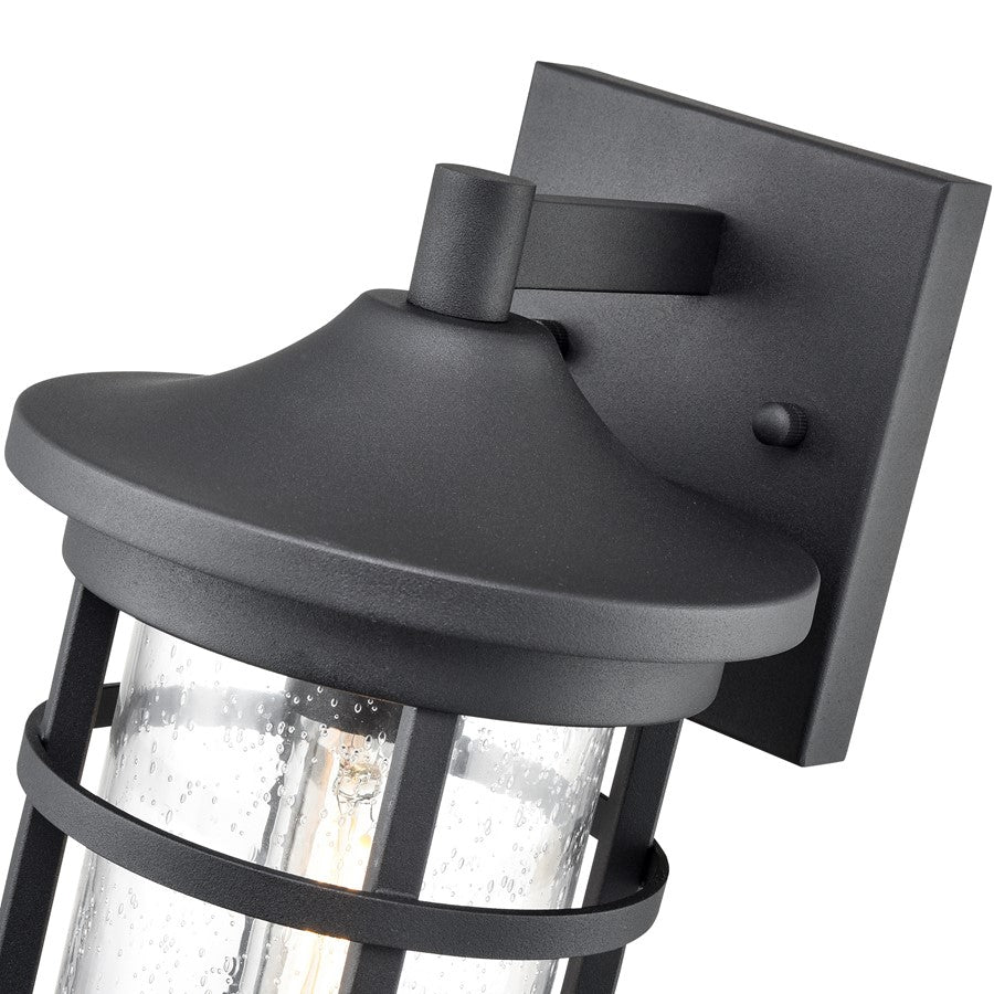 Millennium Lighting Namath 1Lt 11" Outdoor Wall Sconce, Black/Clear