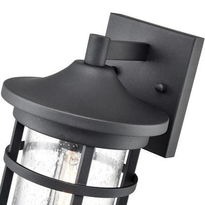 Millennium Lighting Namath 1Lt 11" Outdoor Wall Sconce, Black/Clear