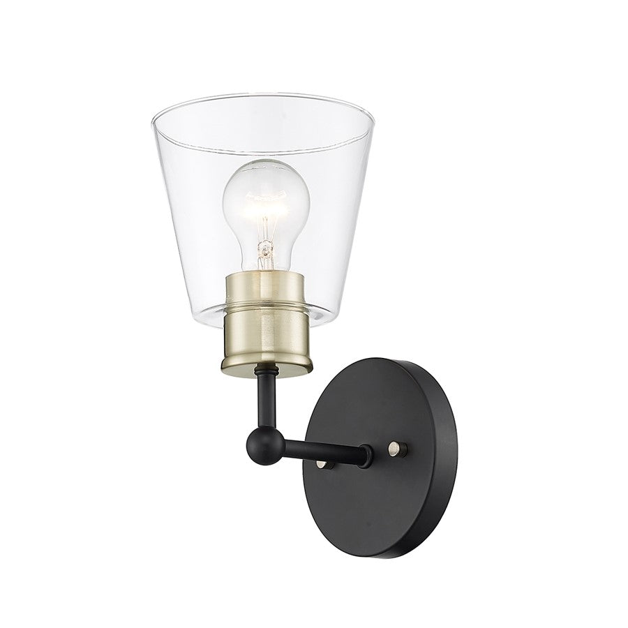 Millennium Lighting Cameron 1Lt Wall Sconce, Black/Modern Gold - 9131-MB-MG