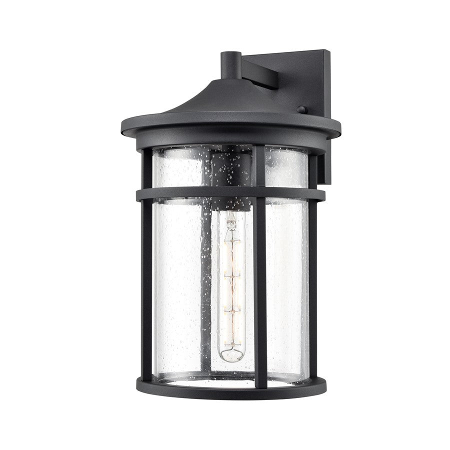 Millennium Lighting Namath 1Lt 15" Outdoor Wall Sconce, Black/Clear