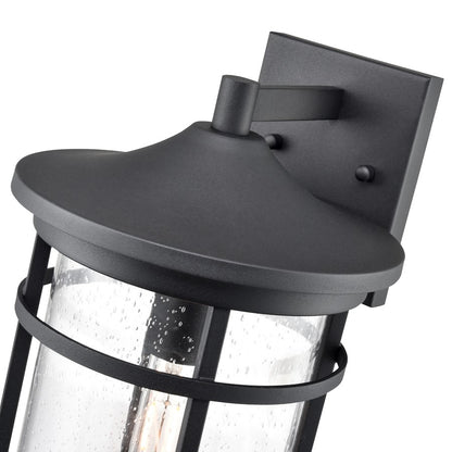 Millennium Lighting Namath 1Lt 15" Outdoor Wall Sconce, Black/Clear