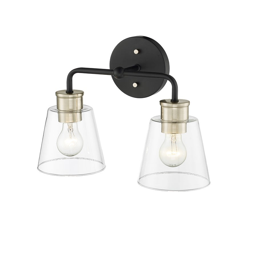Millennium Lighting Cameron 2Lt Vanity, Black/Modern Gold