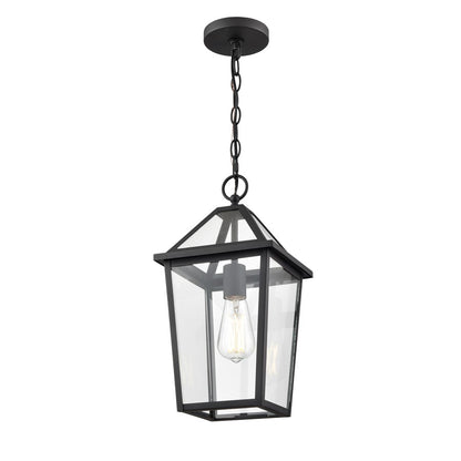 Millennium Lighting Eston 1Lt Outdoor Hanging Lantern, Black/Clear