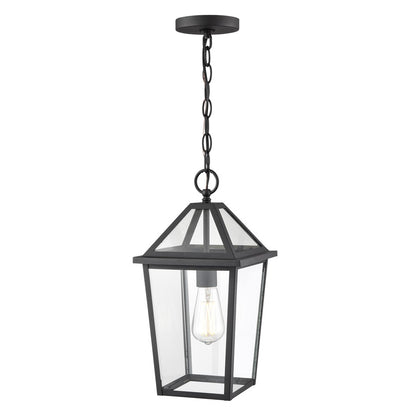 Millennium Lighting Eston 1Lt Outdoor Hanging Lantern, Black/Clear