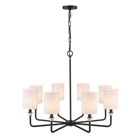 Millennium Lighting Chelsea 8Lt Chandelier, Black/Gold - 9148-MB-MG