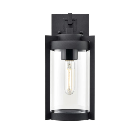 Millennium Lighting Ellway 1Lt 13" Outdoor Wall Sconce, Black/Clear - 91501-TBK