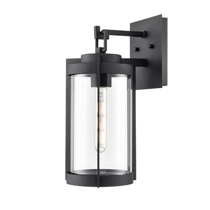 Millennium Lighting Ellway 1Lt 16" Outdoor Wall Sconce, Black/Clear