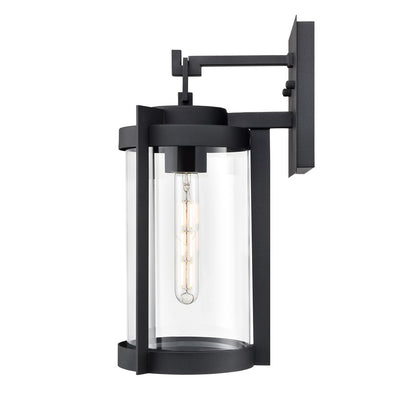 Millennium Lighting Ellway 1Lt 16" Outdoor Wall Sconce, Black/Clear