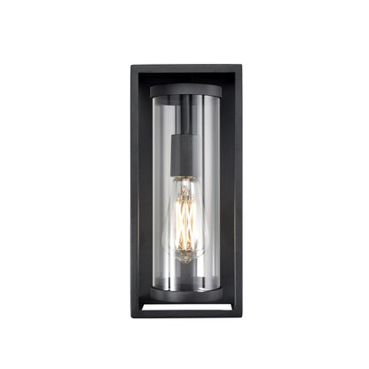 Millennium Lighting Caleb 1Lt 13" Outdoor Wall Sconce, Black/Clear - 91601-TBK