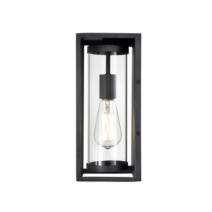 Millennium Lighting Caleb 1Lt 13" Outdoor Wall Sconce, Black/Clear