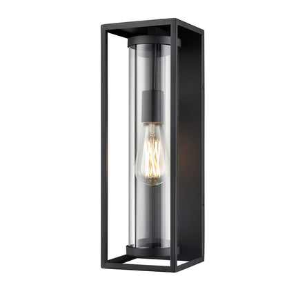 Millennium Lighting Caleb 1Lt 17" Outdoor Wall Sconce, Black/Clear