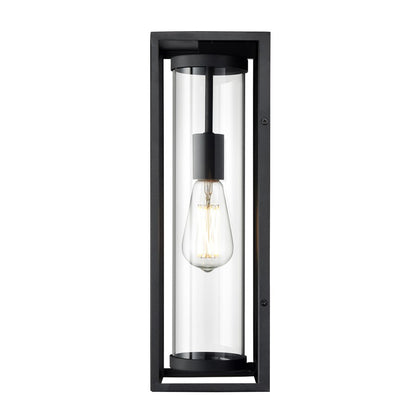 Millennium Lighting Caleb 1Lt 17" Outdoor Wall Sconce, Black/Clear