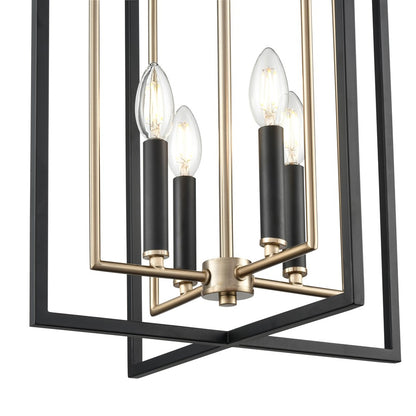 Millennium Lighting Noelle 4Lt 15" Pendant, Black/Modern Gold