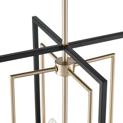 Millennium Lighting Noelle 4Lt 15" Pendant, Black/Modern Gold