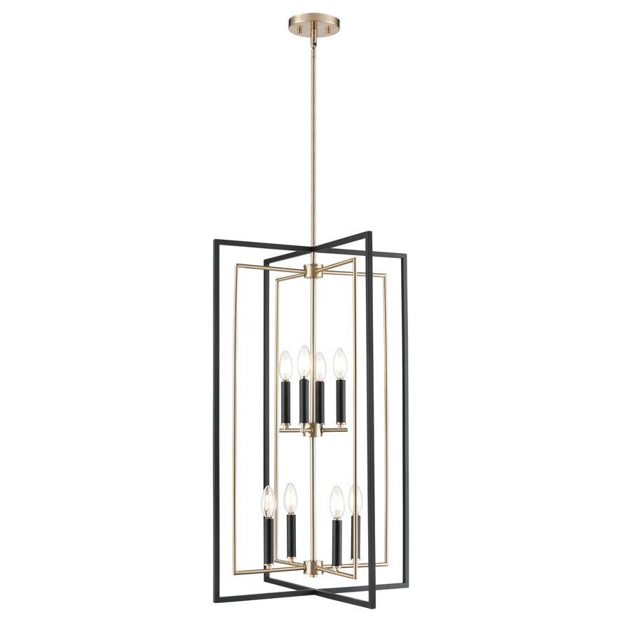 Millennium Lighting Noelle 8Lt 20" Pendant, Black/Modern Gold
