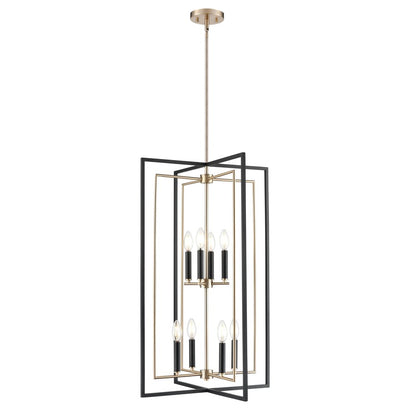 Millennium Lighting Noelle 8Lt 20" Pendant, Black/Modern Gold