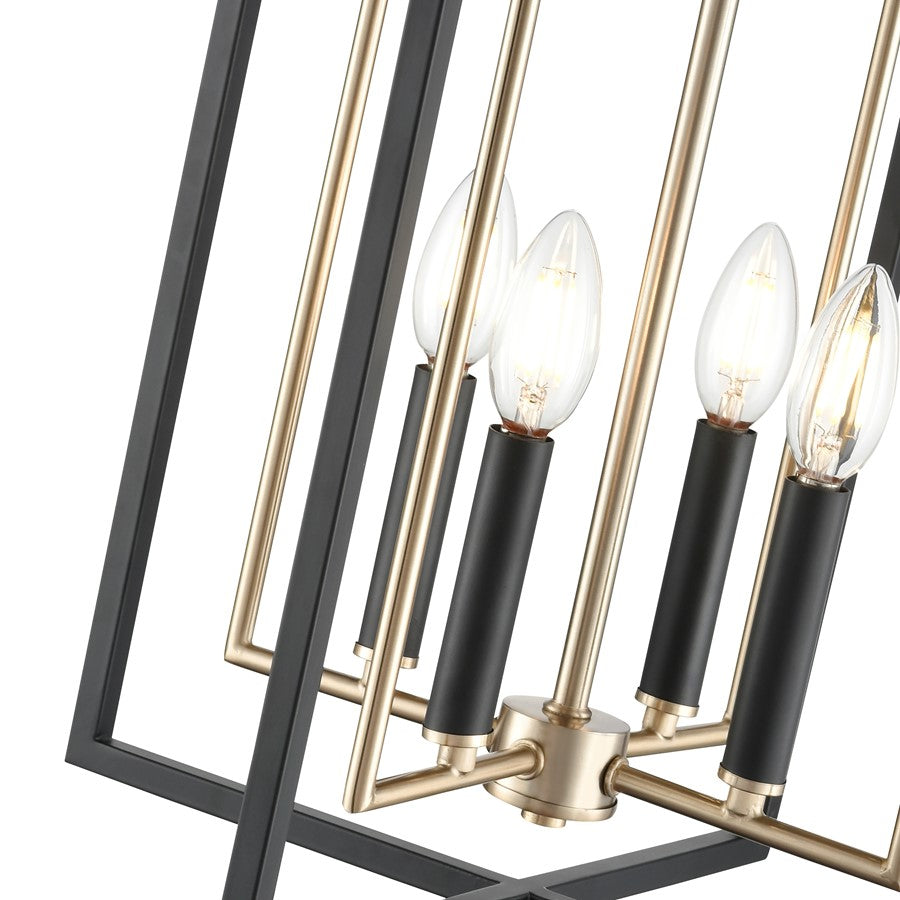 Millennium Lighting Noelle 8Lt 20" Pendant, Black/Modern Gold