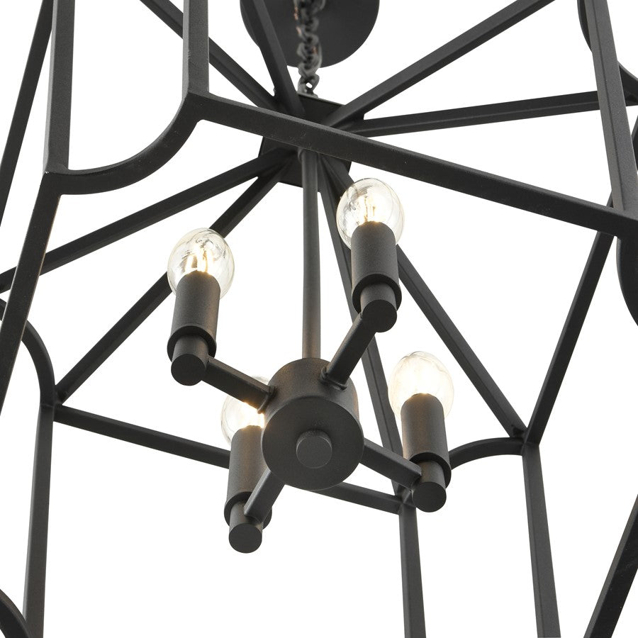 Millennium Lighting Hylena 4Lt 15" Pendant, Textured Black