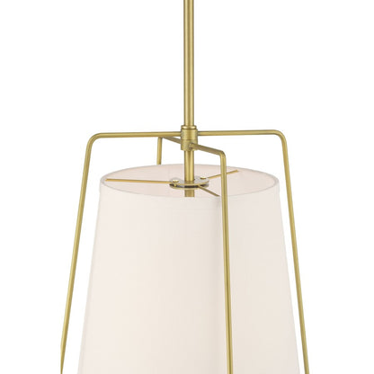 Millennium Lighting Vellinor 1Lt Pendant, Vintage Brass/White