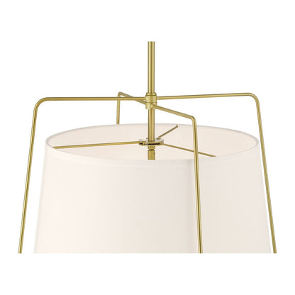 Millennium Lighting Vellinor 3Lt Pendant, Vintage Brass/White