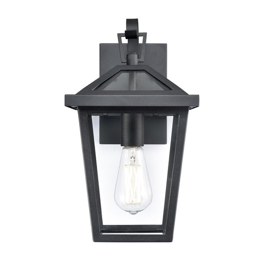 Millennium Lighting Mensun 1Lt Outdoor Wall Sconce, Black/Clear - 92101-TBK