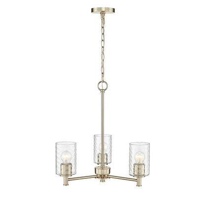 Millennium Lighting Ashli 3 Light Chandelier, Modern Gold
