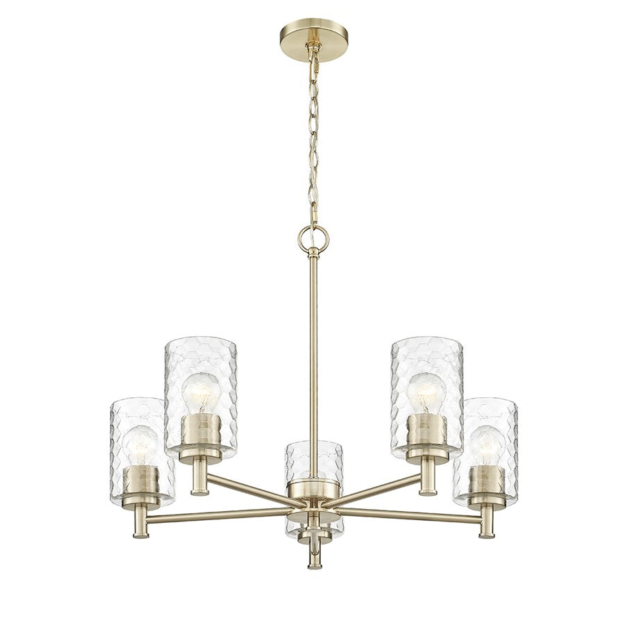 Millennium Lighting Ashli 5 Light Chandelier, Modern Gold
