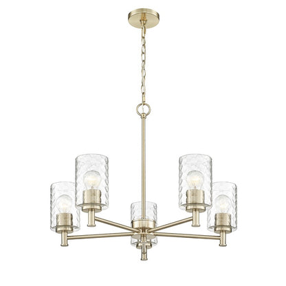 Millennium Lighting Ashli 5 Light Chandelier, Modern Gold