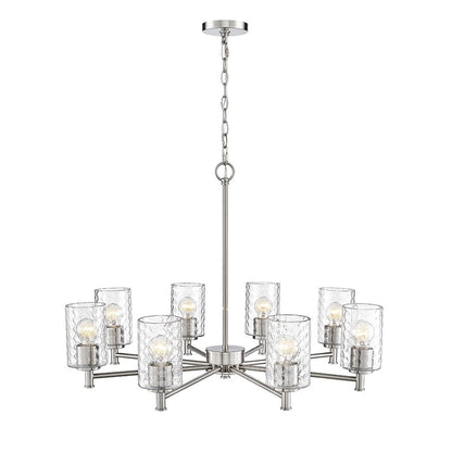 Millennium Lighting Ashli 8Lt Chandelier, Brushed Nickel - 9218-BN