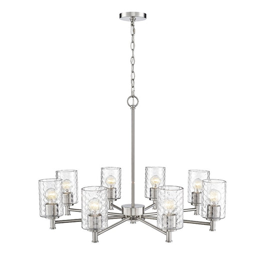 Millennium Lighting Ashli 8Lt Chandelier, Brushed Nickel - 9218-BN