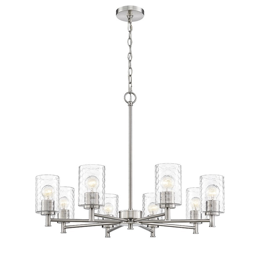 Millennium Lighting Ashli 8Lt Chandelier, Brushed Nickel