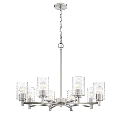 Millennium Lighting Ashli 8Lt Chandelier, Brushed Nickel