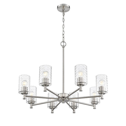 Millennium Lighting Ashli 8Lt Chandelier, Brushed Nickel