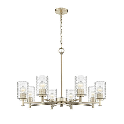 Millennium Lighting Ashli 8 Light Chandelier, Modern Gold