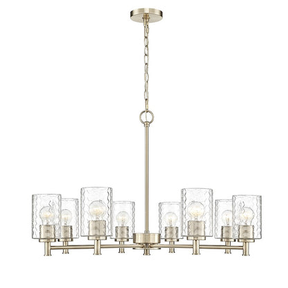 Millennium Lighting Ashli 8 Light Chandelier, Modern Gold