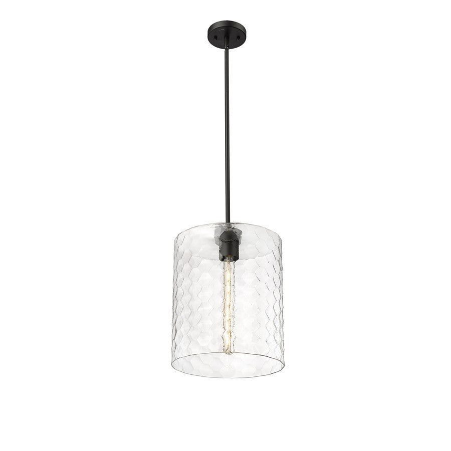 Millennium Lighting Ashli 1Lt Pendant, Black/Clear