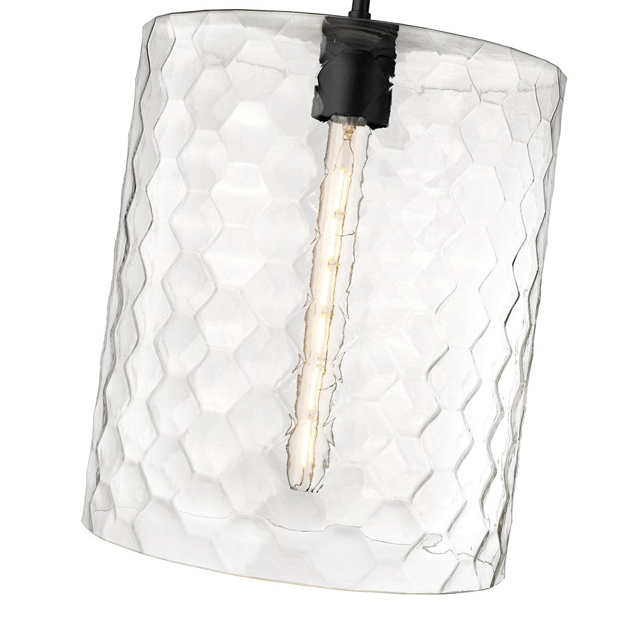 Millennium Lighting Ashli 1Lt Pendant, Black/Clear