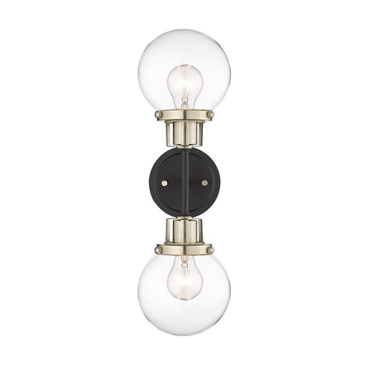 Millennium Lighting Mellrosa 2Lt Wall Sconce, Black/Gold - 9222-MB-MG