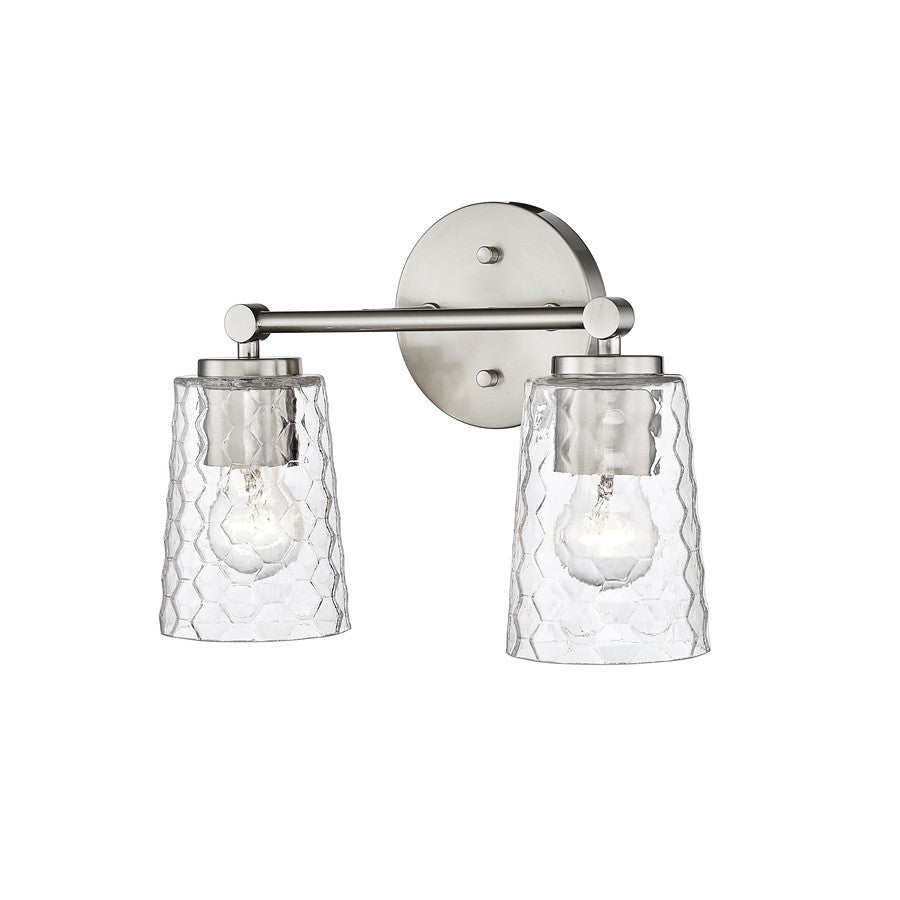 Millennium Lighting Ashli 2Lt Vanity, Brushed Nickel
