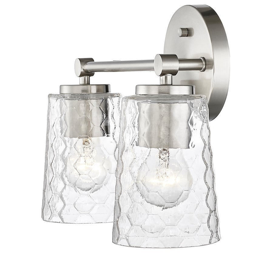 Millennium Lighting Ashli 2Lt Vanity, Brushed Nickel