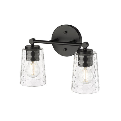 Millennium Lighting Ashli 2Lt Vanity, Black/Clear