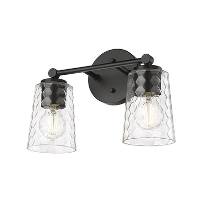 Millennium Lighting Ashli 2Lt Vanity, Black/Clear