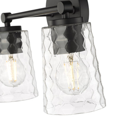 Millennium Lighting Ashli 2Lt Vanity, Black/Clear