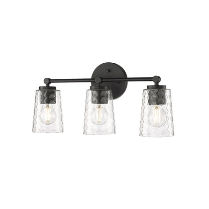 Millennium Lighting Ashli 3Lt Vanity, Black/Clear