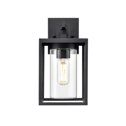 Millennium Ellway 1Lt Outdoor Wall Sconce, Textured Black/Clear - 93101-TBK